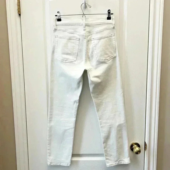 Gap Cheeky Straight Leg Jeans High  Rise Ankle Cropped Denim Off White Size 25 - Picture 5 of 16